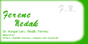 ferenc medak business card